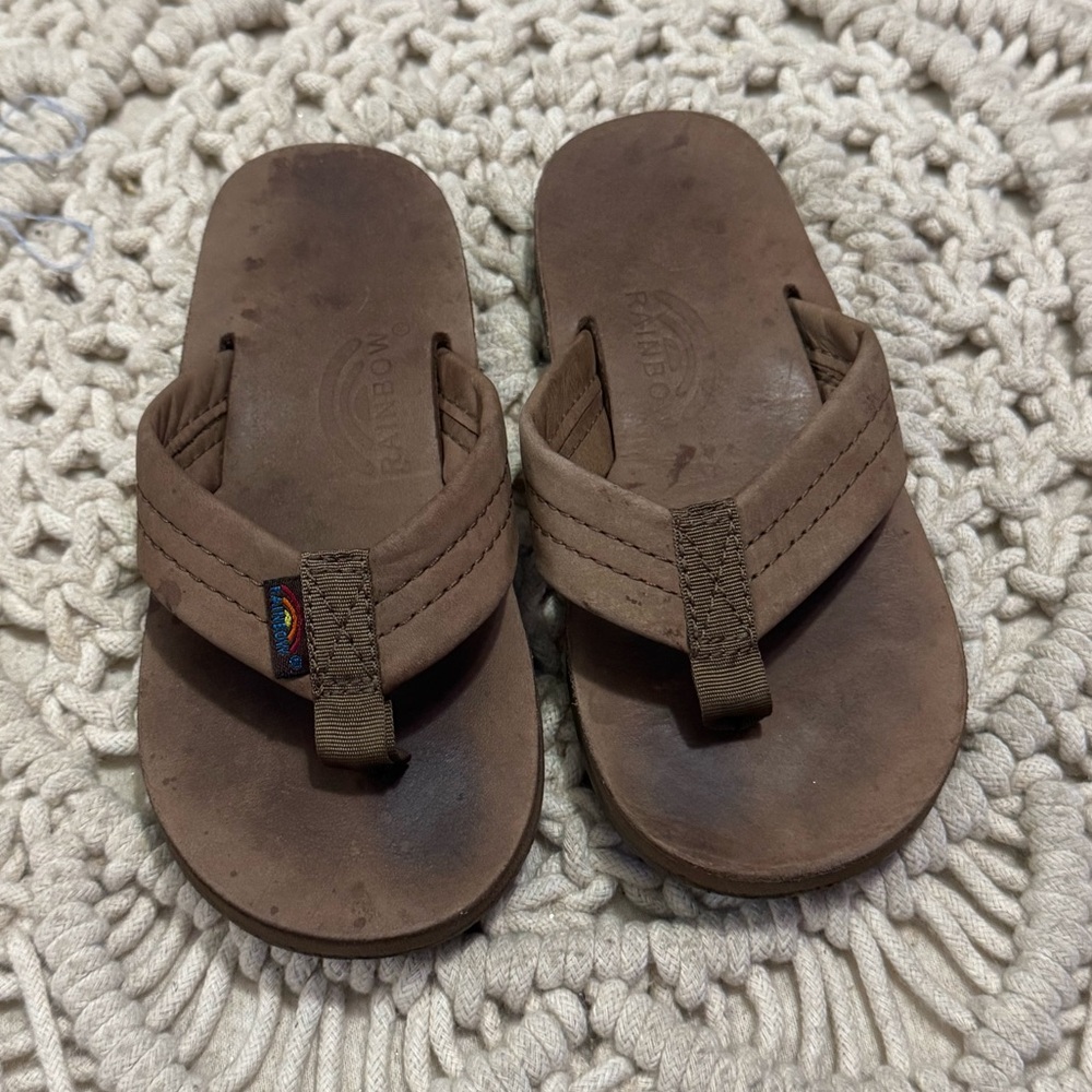 Kids Brown Rainbow Sandals